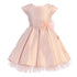 Sweet Kids Big Girls Pink Full Pleated Satin Oversized Bow Easter Dress 7-12 - SophiasStyle.com