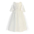 Sweet Kids Big Girls Off-White Sequin Cord Detail Junior Bridesmaid Dress 7-12 - SophiasStyle.com