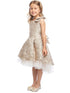 Sweet Kids Girls Floral Brocade Tulle Underlay Bow Christmas Dress 2T-12 - SophiasStyle.com
