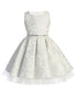 Girls Multi Color Pleated Floral Jacquard Flower Girl Dress 2-16 - SophiasStyle.com