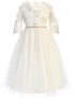 Girls Multi Color Lattice Embroidered Lace Junior Bridesmaid Dress 6M-16 - SophiasStyle.com