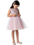 Sweet Kids Big Girls Petal Pink Sequin Mesh Crystal Tulle Easter Dress 7-12 - SophiasStyle.com