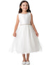 Girls Multi Color Satin Jewel Trim Crystal Tulle Junior Bridesmaid Dress 2-16 - SophiasStyle.com