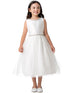 Girls Multi Color Satin Jewel Trim Crystal Tulle Junior Bridesmaid Dress 2-16 - SophiasStyle.com