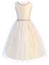 Girls Multi Color Satin Jewel Trim Crystal Tulle Junior Bridesmaid Dress 2-16 - SophiasStyle.com