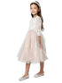 Big Girls Blush Floral Patch Waist Lace Junior Bridesmaid Dress 7-16 - SophiasStyle.com