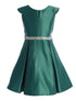 Sweet Kids Big Girls Hunter Green Flutter Sleeve Junior Bridesmaid Dress 7-16 - SophiasStyle.com