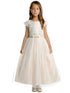 Sweet Kids Girls Satin Tulle Dress with Lace Pop Over Top and Satin Double Bow, Sizes 2-16 - SophiasStyle.com