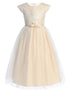 Sweet Kids Girls Satin Tulle Dress with Lace Pop Over Top and Satin Double Bow, Sizes 2-16 - SophiasStyle.com