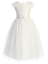 Sweet Kids Girls Satin Tulle Dress with Lace Pop Over Top and Satin Double Bow, Sizes 2-16 - SophiasStyle.com