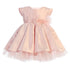 Sweet Kids Baby Girls Pink Full Pleated Satin Bow Flower Girl Dress 6-24M - SophiasStyle.com