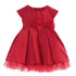 Sweet Kids Baby Girls Red Satin Full Pleated Bow Accent Christmas Dress 6-24M - SophiasStyle.com