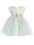 Sweet Kids Baby Girls Sage Floral Jacquard Multi Tone Tulle Easter Dress 6-24M - SophiasStyle.com