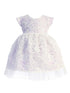 Baby Girls Lavender Pearl Trim Floral Lace Tulle Flower Girl Dress 6-24 Months - SophiasStyle.com