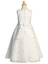 Lito Girls White Embroidered Tulle Elegant Communion Plus Size Dress 8.5-20.5 - SophiasStyle.com