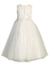 Lito Girls White Embroidered Tulle 3D Flowers Communion Dress 6-14 - SophiasStyle.com