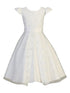 Swee Pea & Lilli White Lace Satin Tea-Length Communion Dress Girls 12.5 - SophiasStyle.com