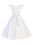 Swee Pea & Lilli White Lace Satin Tea-Length Communion Dress Girls 12.5 - SophiasStyle.com