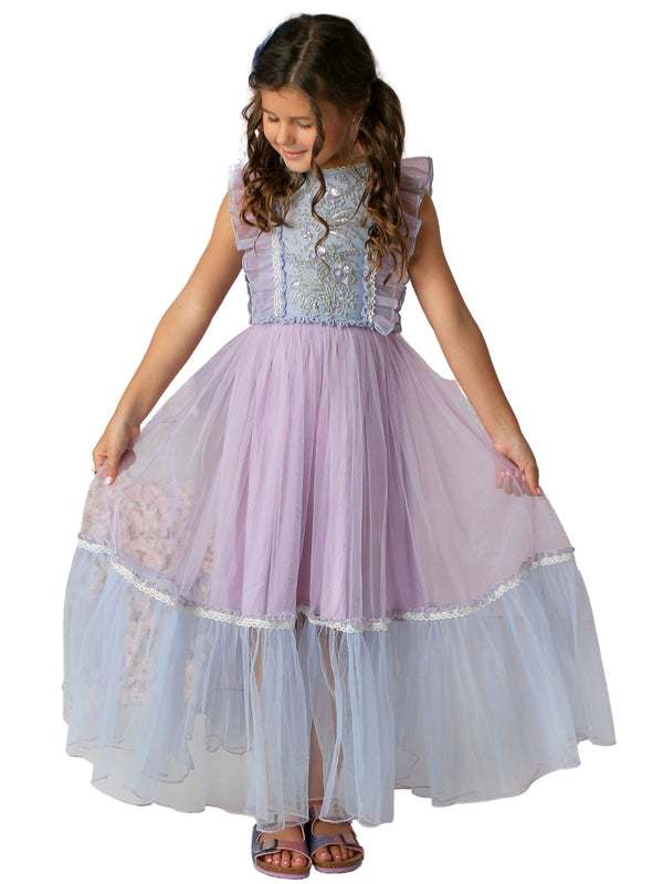 Ooh! La, La! Couture Sky Lilac Elodie Maxi Party Dress, Sizes 12M-14 - SophiasStyle.com