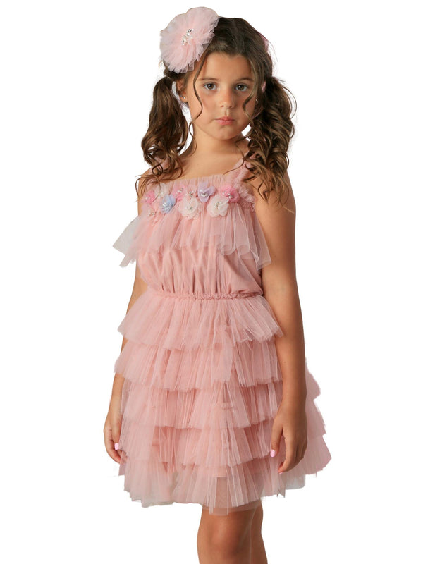 Ooh! La, La! Couture Girls Pink Desert Kelly Party Dress, Sizes 12M-14 - SophiasStyle.com