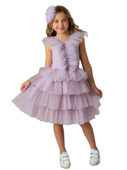 Ooh! La, La! Couture Girls Philippa Lilac Party Dress, Sizes 12M-14 - SophiasStyle.com