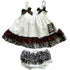 Baby Girls Ivory Cheetah Bow Ruffles Swing Top Set 9-24M - SophiasStyle.com
