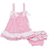 Baby Girls Pink White Bow Ruffles Swing Top Set 9-24M - SophiasStyle.com