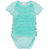 Baby Girls Green Chiffon Ruffles Short Sleeve Bodysuit 9-24M - SophiasStyle.com