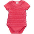 Baby Girls Hot Pink Chiffon Ruffles Short Sleeve Bodysuit 9-24M - SophiasStyle.com
