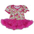 Baby Girls White Hot Pink Rose Tutu Cotton Bodysuit 9-24M - SophiasStyle.com