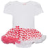 Baby Girls White Pink Chevron Tutu Short Sleeve Bodysuit 9-24M - SophiasStyle.com
