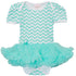 Baby Girls Green Chevron Tutu Short Sleeve Bodysuit 9-24M - SophiasStyle.com