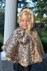 Little Girls Snow Leopard Faux Poncho 1T-6 - SophiasStyle.com