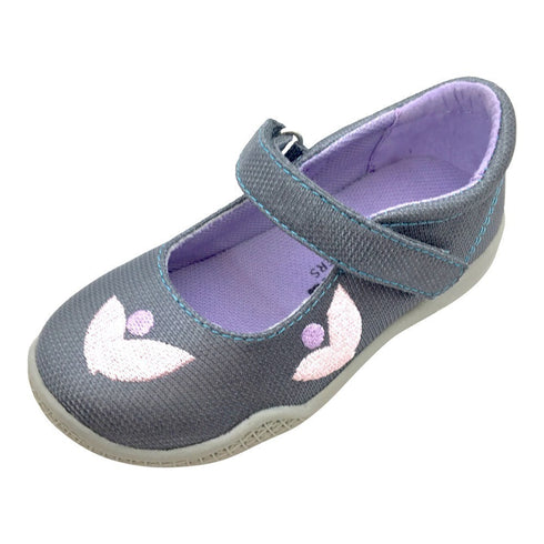 Mooshu Trainers Baby Girls Charcoal Squeaky Stella Mary Jane Shoes 3-4 Baby - SophiasStyle.com