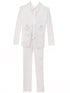 Rain Kids Baby Boys White 6-pc Silver Virgin Mary Embroidery Baptism Suit 3-24M - SophiasStyle.com