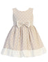 Swea Pea & Lilli Little Girls Khaki Cotton Chambray Polka Dot Easter Dress 2-4T - SophiasStyle.com