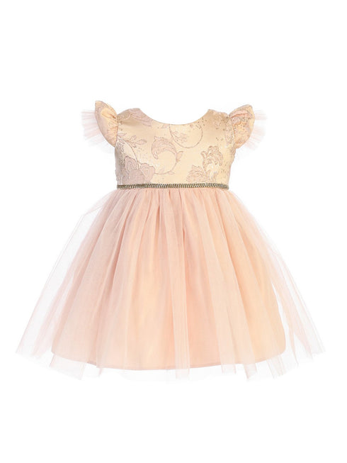 Sweet Kids Baby Girls Multi Color Jacquard Crystal Tulle Easter Dress 6-24M - SophiasStyle.com