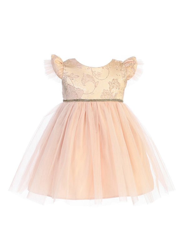 Sweet Kids Baby Girls Multi Color Jacquard Crystal Tulle Easter Dress 6-24M - SophiasStyle.com
