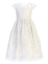 Sweet Kids Baby Girls White Embroidered Lace Crystal Flower Girl Dress 6-24M - SophiasStyle.com