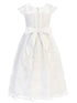 Sweet Kids Baby Girls White Embroidered Lace Crystal Flower Girl Dress 6-24M - SophiasStyle.com