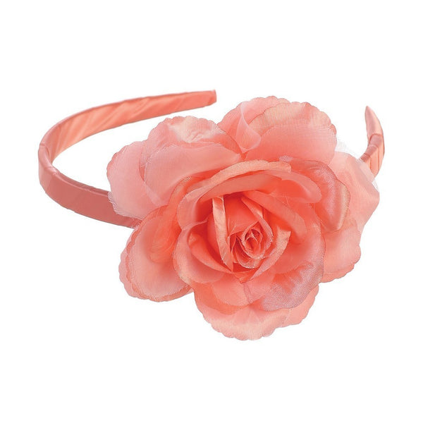 Lito Girls Coral Large Flower Hairband Accessory - SophiasStyle.com