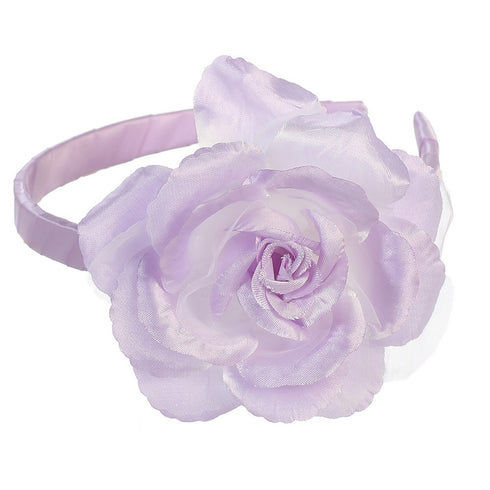 Lito Girls Lilac Large Flower Hairband Accessory - SophiasStyle.com