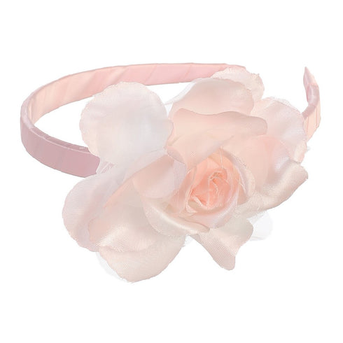 Lito Girls Pink Large Flower Hairband Accessory - SophiasStyle.com