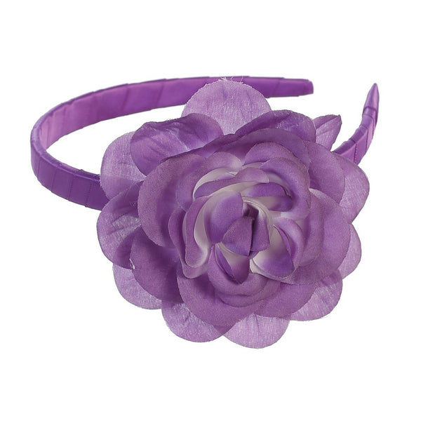 Lito Girls Purple Large Flower Hairband Accessory - SophiasStyle.com