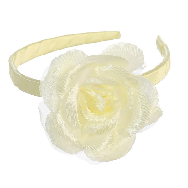 Lito Girls Yellow Large Flower Hairband Accessory - SophiasStyle.com