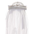 Rain Kids Girls White Virgin Mary Tiara Communion Flower Girl Veil - SophiasStyle.com