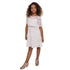 Petite Adele Big Girls Off-White Lace See Through Junior Bridesmaid Dress 8-16 - SophiasStyle.com