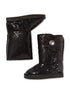 Lamour Girls Black Sequin Flower Fashion Boots 5 Toddler-4 Kids - SophiasStyle.com