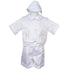 Rafael Collection Little Boys 4 pc Cross Grapevine Vest Hat Baptism Outfit 2-4 - SophiasStyle.com