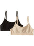 Big Girls Black Nude Beginner Training Seamless Bra Set M-L - SophiasStyle.com